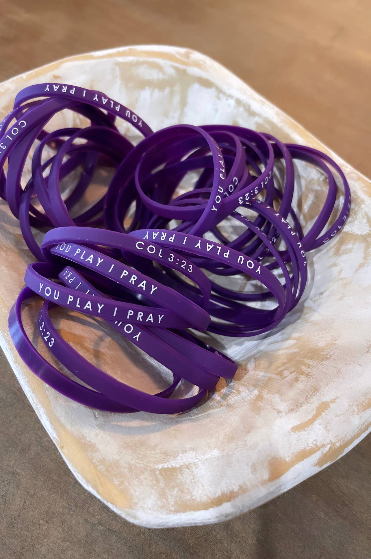 Team Spirit Bracelets | You Play I Pray | Purple / Adult