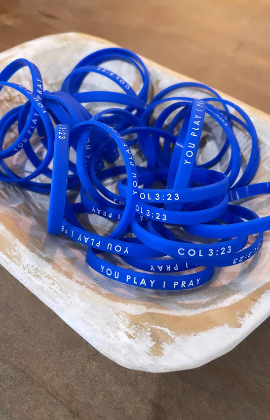 Team Spirit Bracelets | You Play I Pray | Blue / Youth
