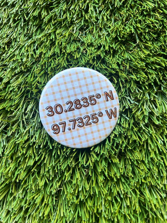 Game Day Button | DKR Coordinates | 2.25”