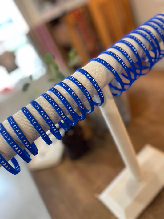 Team Spirit Bracelets | You Play I Pray | Blue / Adult